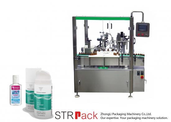 Hand Sanitizer Gel  Bottle Filling And Capping Machine